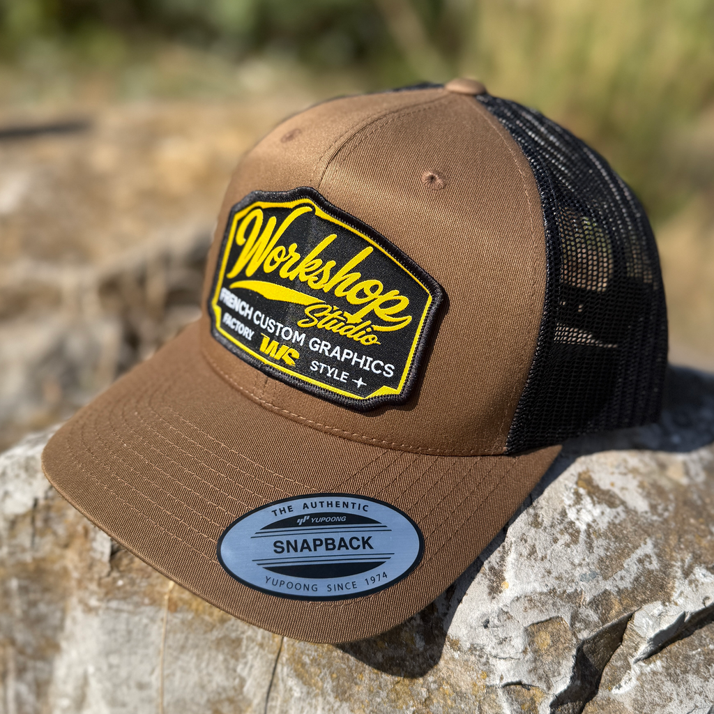 Casquette Snapback Trucker WS - Ecusson - Marron