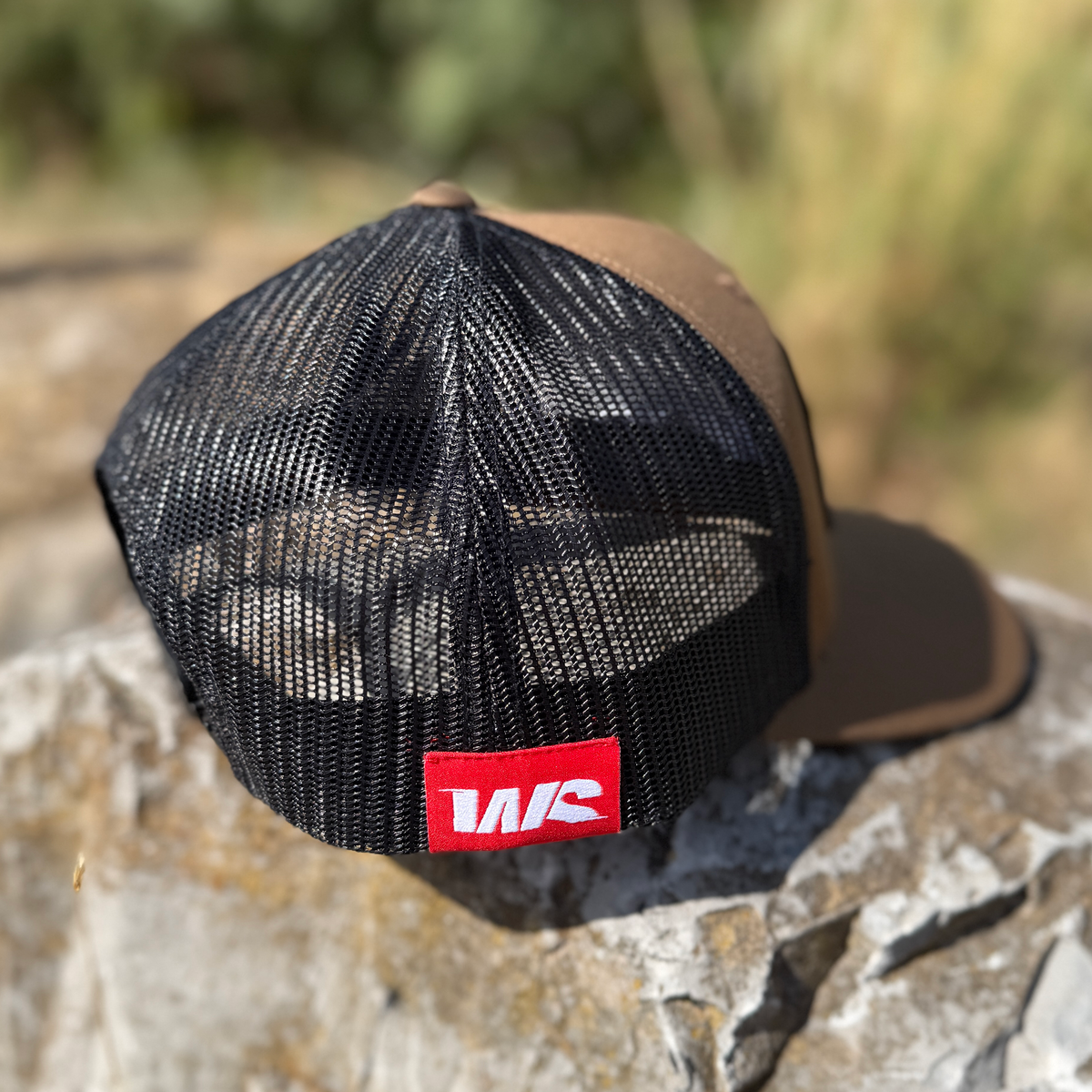 Casquette Snapback Trucker WS - Ecusson - Marron