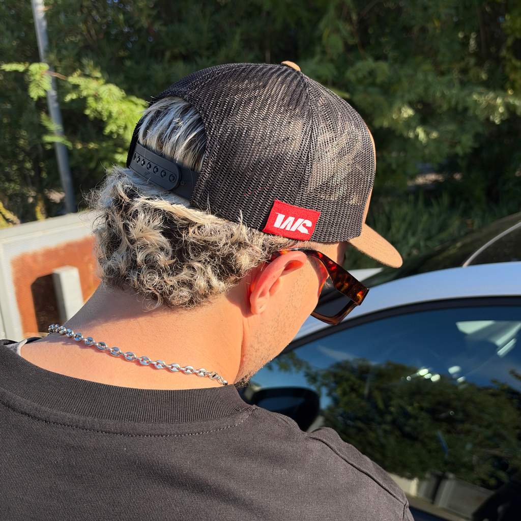 Casquette Snapback Trucker WS - Ecusson - Marron