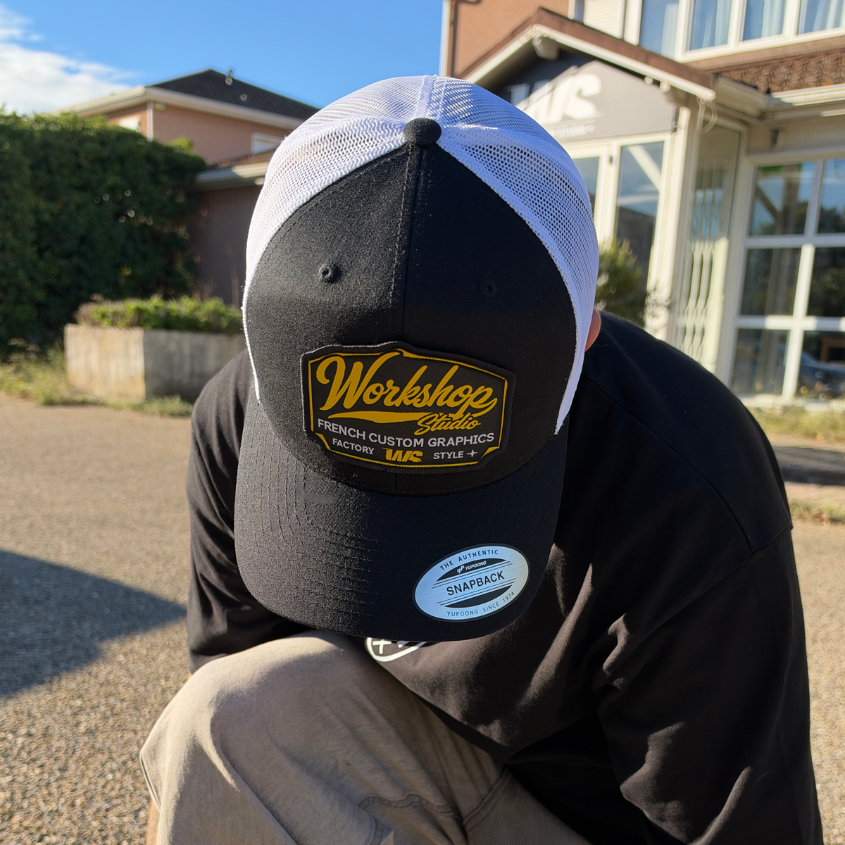 Casquette Snapback Trucker WS - Ecusson - Noir