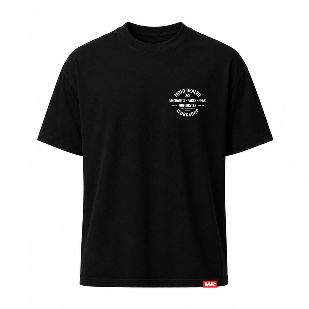 T-shirt WS - Noir - Workshop Moto Dealer
