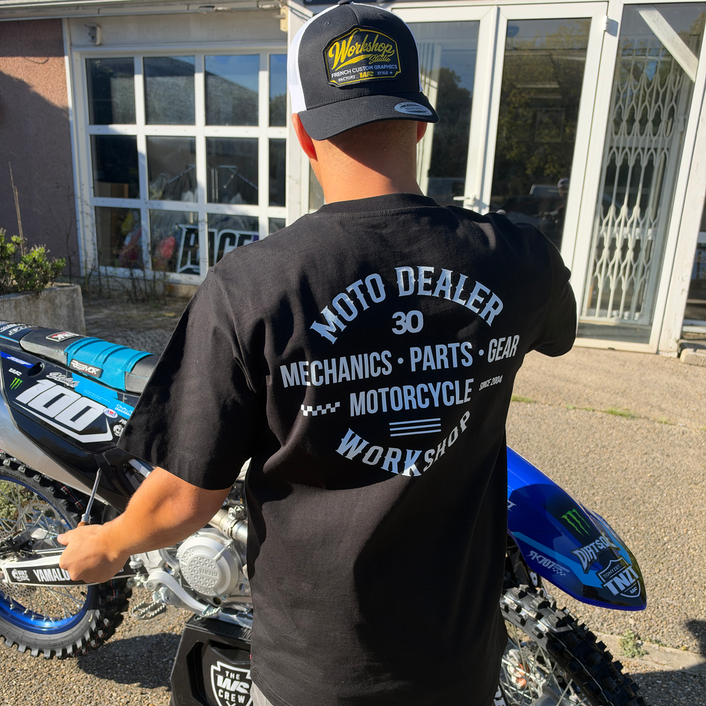 T-shirt WS - Noir - Workshop Moto Dealer