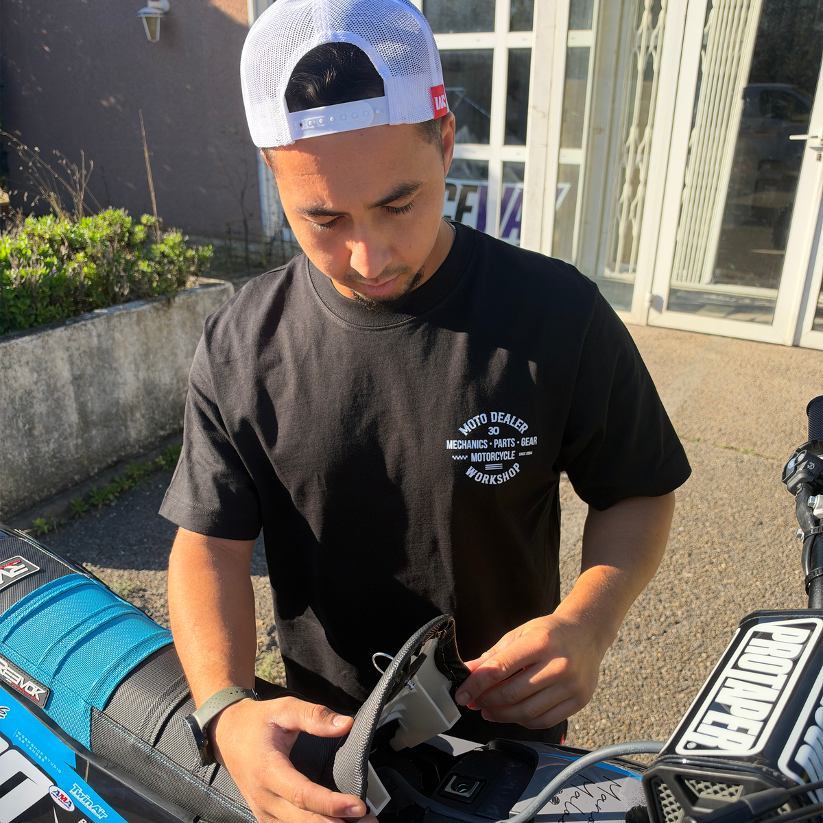 T-shirt WS - Noir - Workshop Moto Dealer